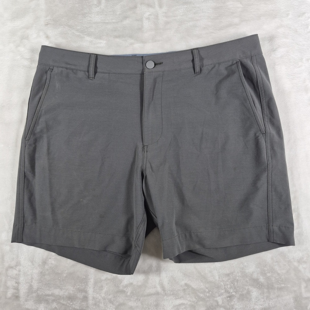 Faherty All Day Shorts Men's 34 Gray 7" Inseam Stretch Hybrid Chino Comfort